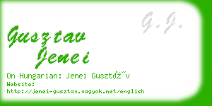 gusztav jenei business card